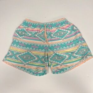 Chubbies En Fuego Swim Trunks Aztec Elastic Waistband Shorts Small *A few FLAWS